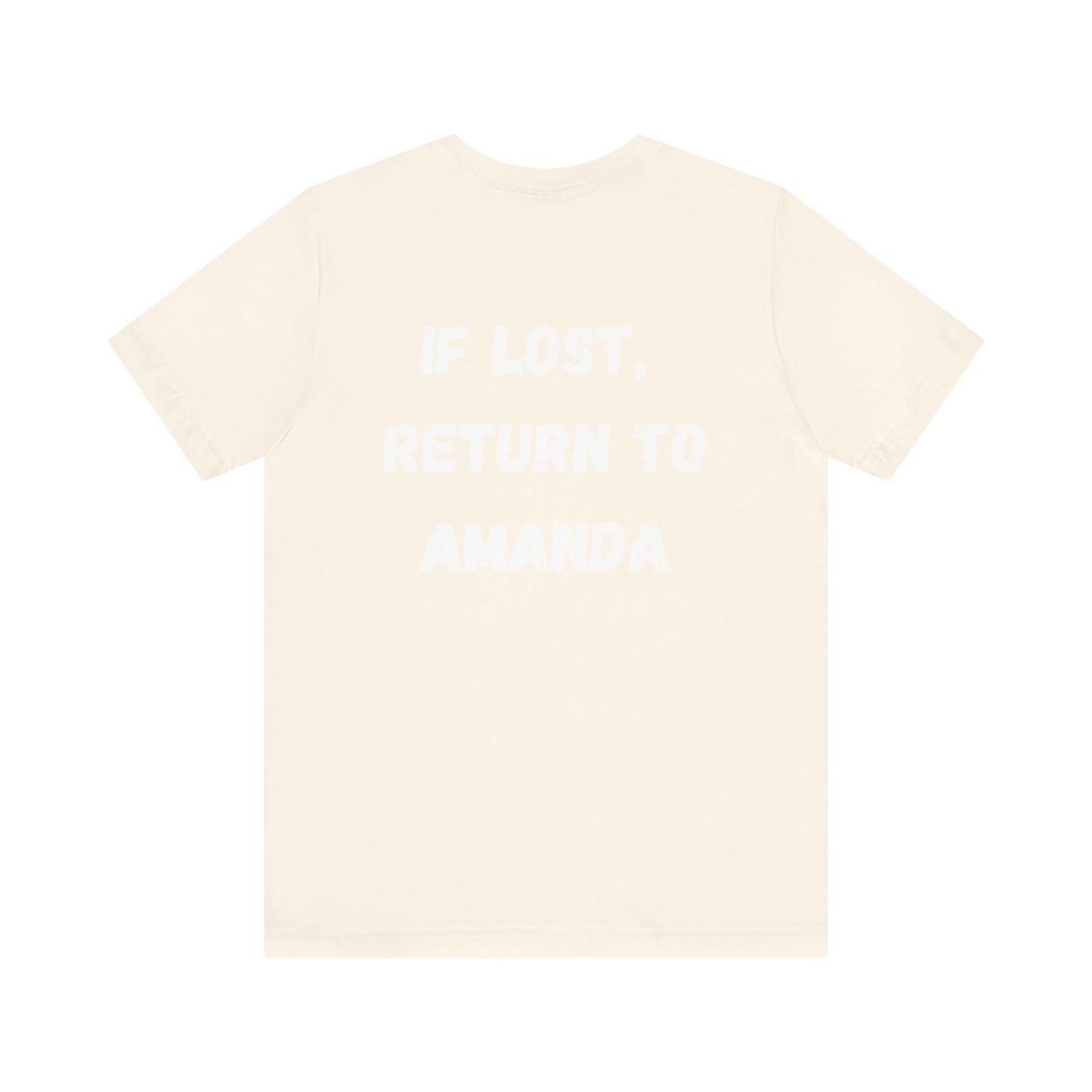 "If lost, return to amanda" custom order