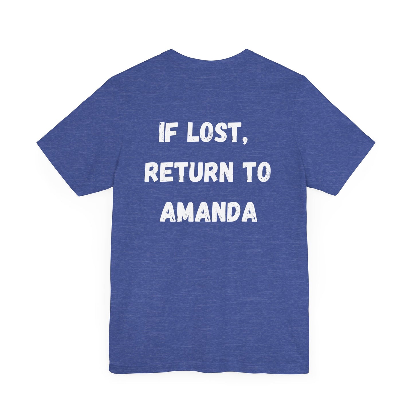 "If lost, return to amanda" custom order