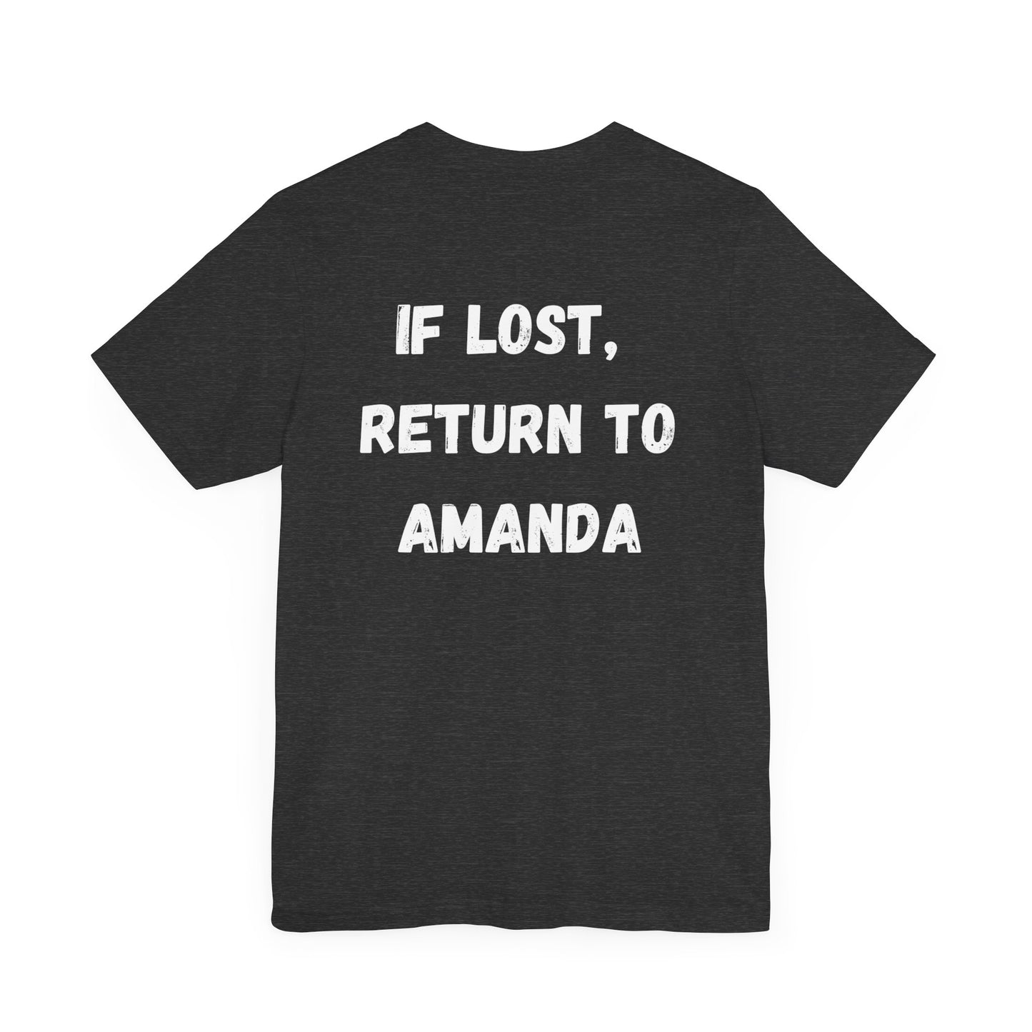 "If lost, return to amanda" custom order