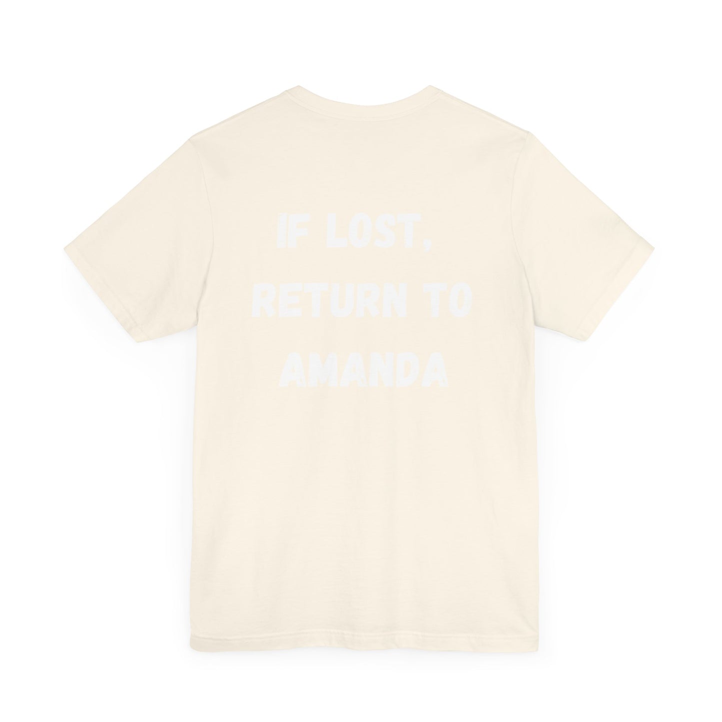 "If lost, return to amanda" custom order