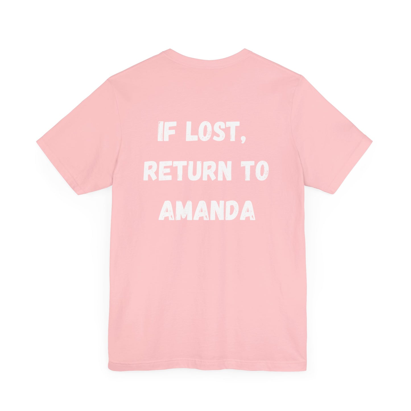 "If lost, return to amanda" custom order