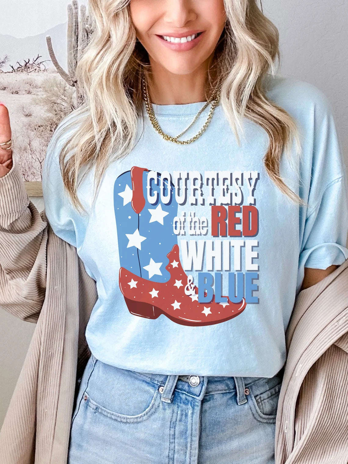 Courtesy of the Red White and Blue Graphic Tee