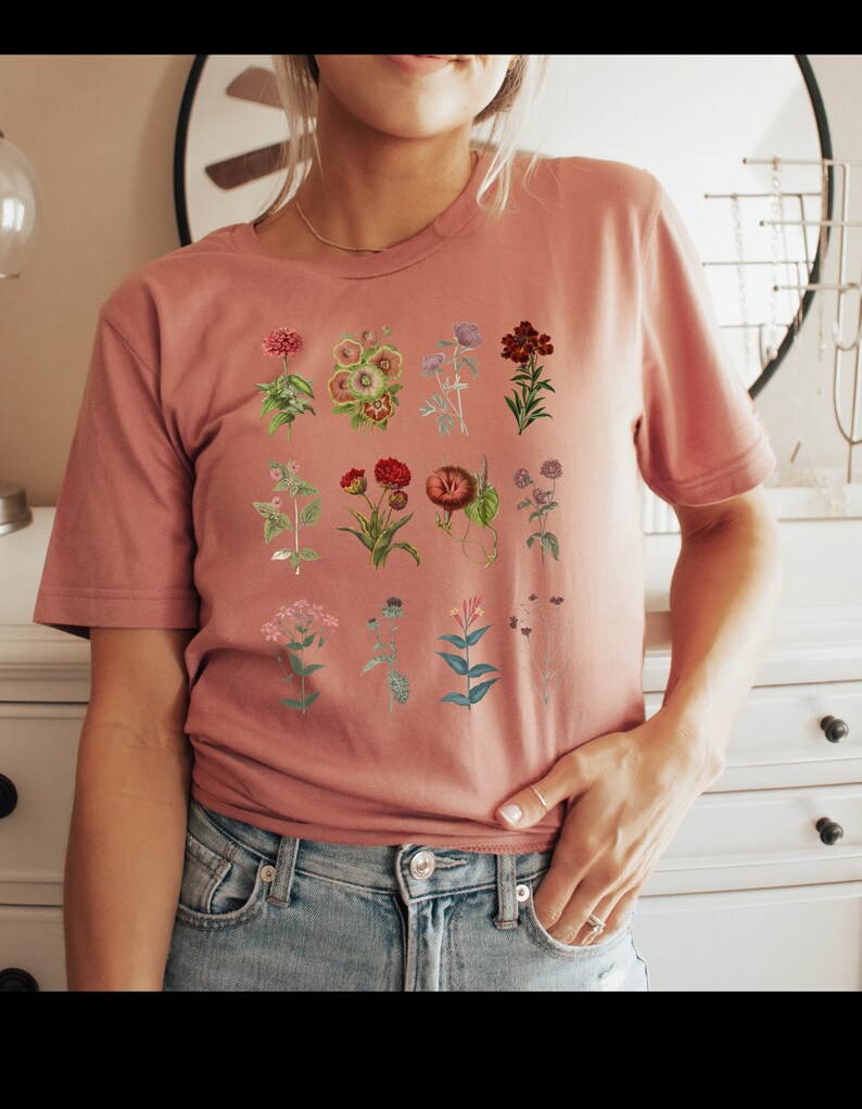 Vintage Style Floral Graphic Tee