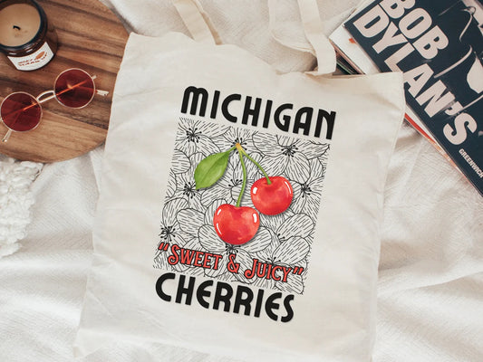 Michigan Cherries Tote Bag