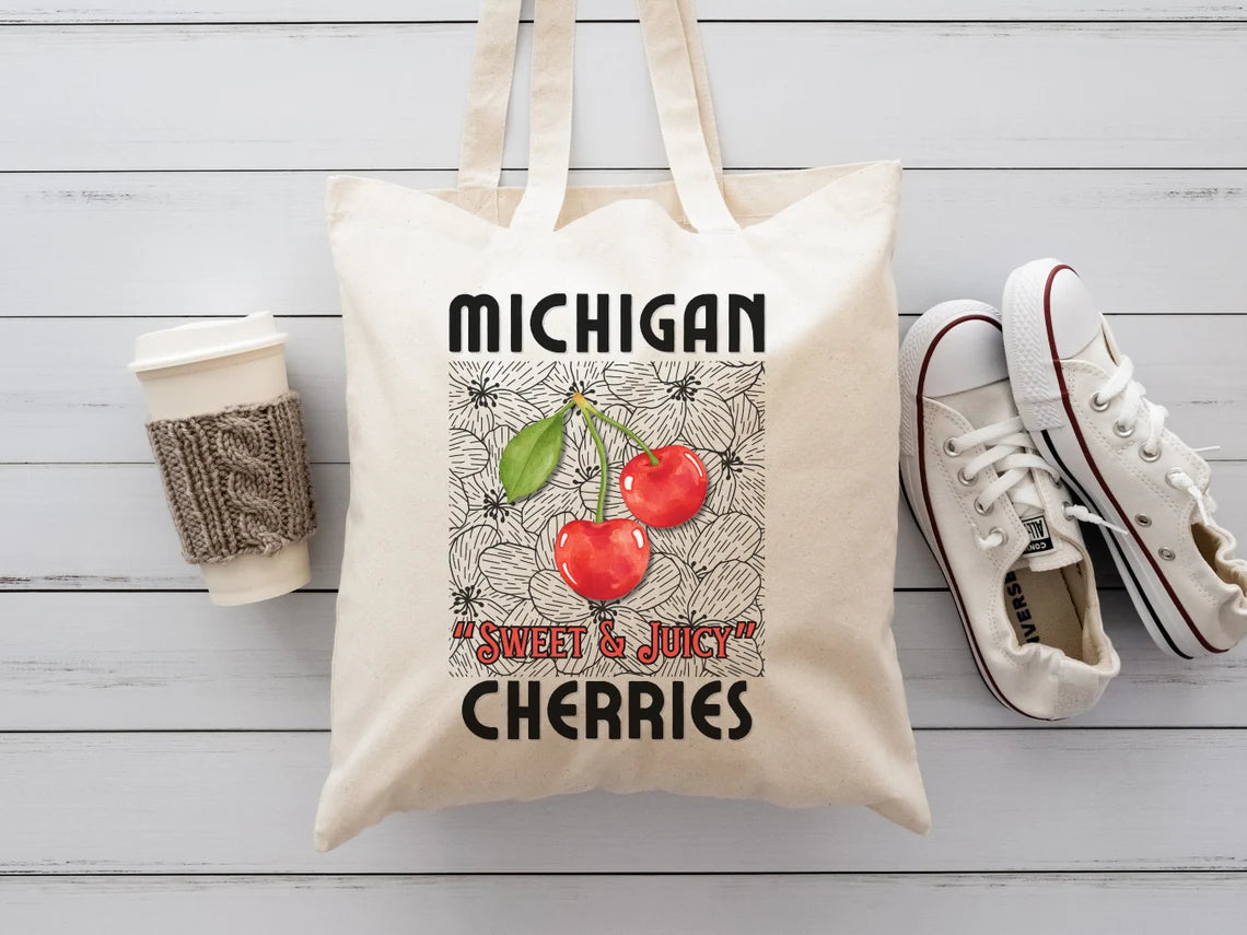 Michigan Cherries Tote Bag