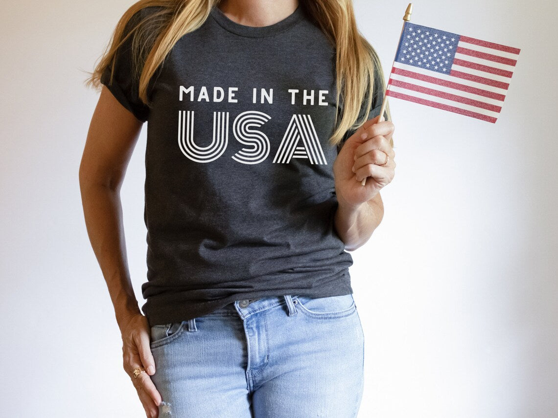 Made in USA WHITE Graphic Tee