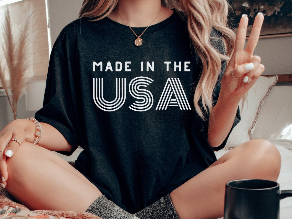 Made in USA WHITE Graphic Tee