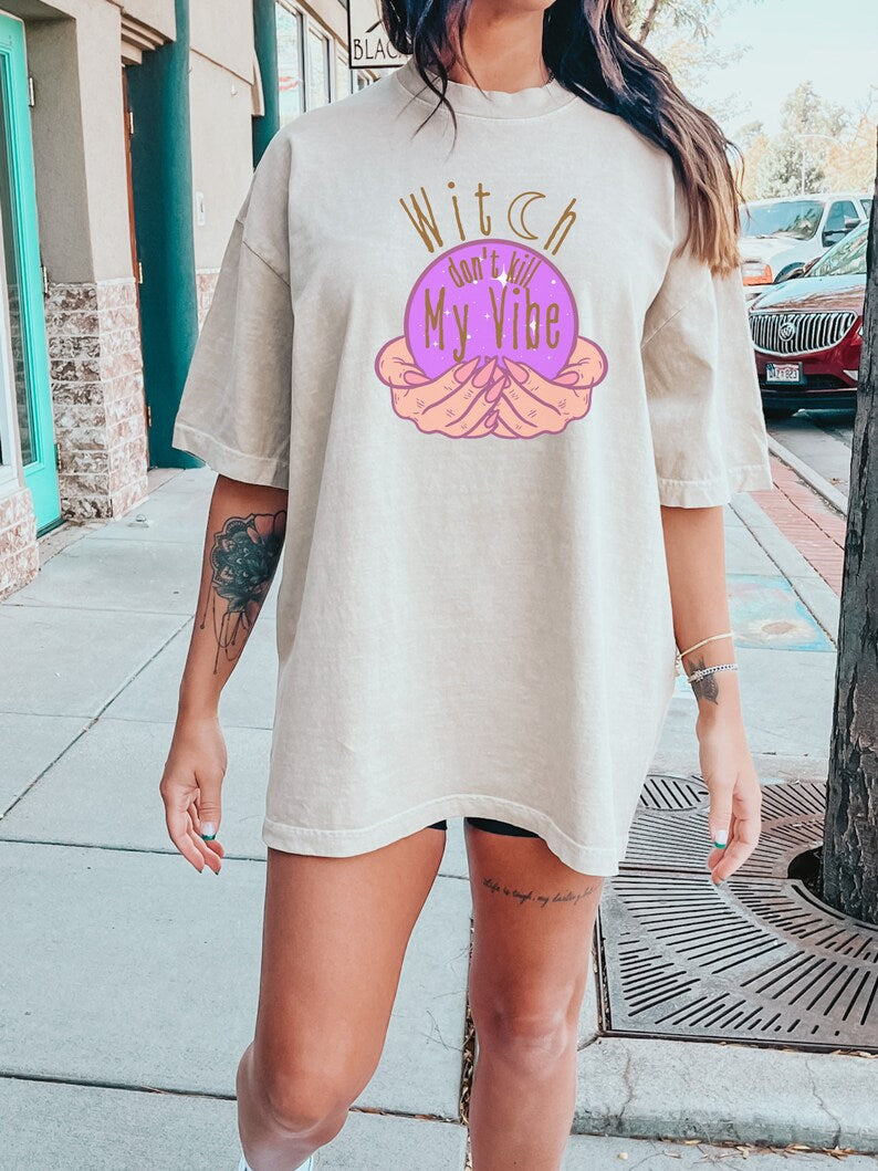 Witch Don't Kill My Vibe Halloween Graphic Tee